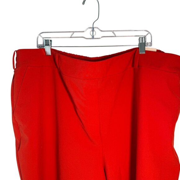 Lane Bryant Womens Red Straight-Leg Pull-On Pants Size 28 High Rise NWT - Picture 2 of 6